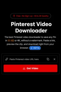 Paste Pinterest URL into the downloader input field